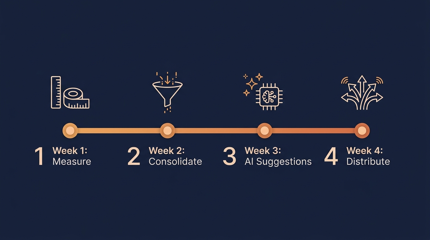 30-day plan to cut DM response time in half, week by week
