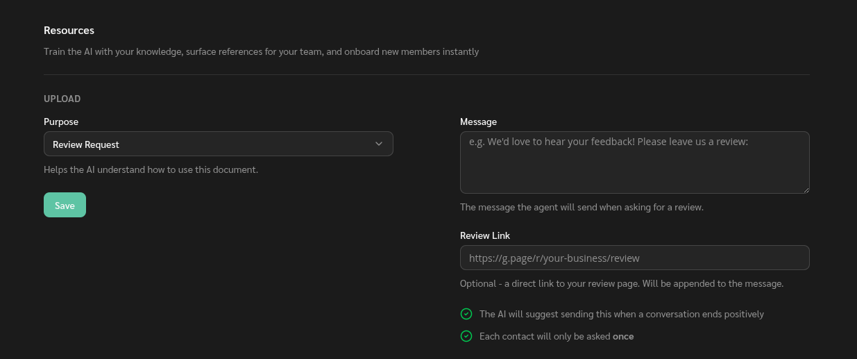 Automated review requests